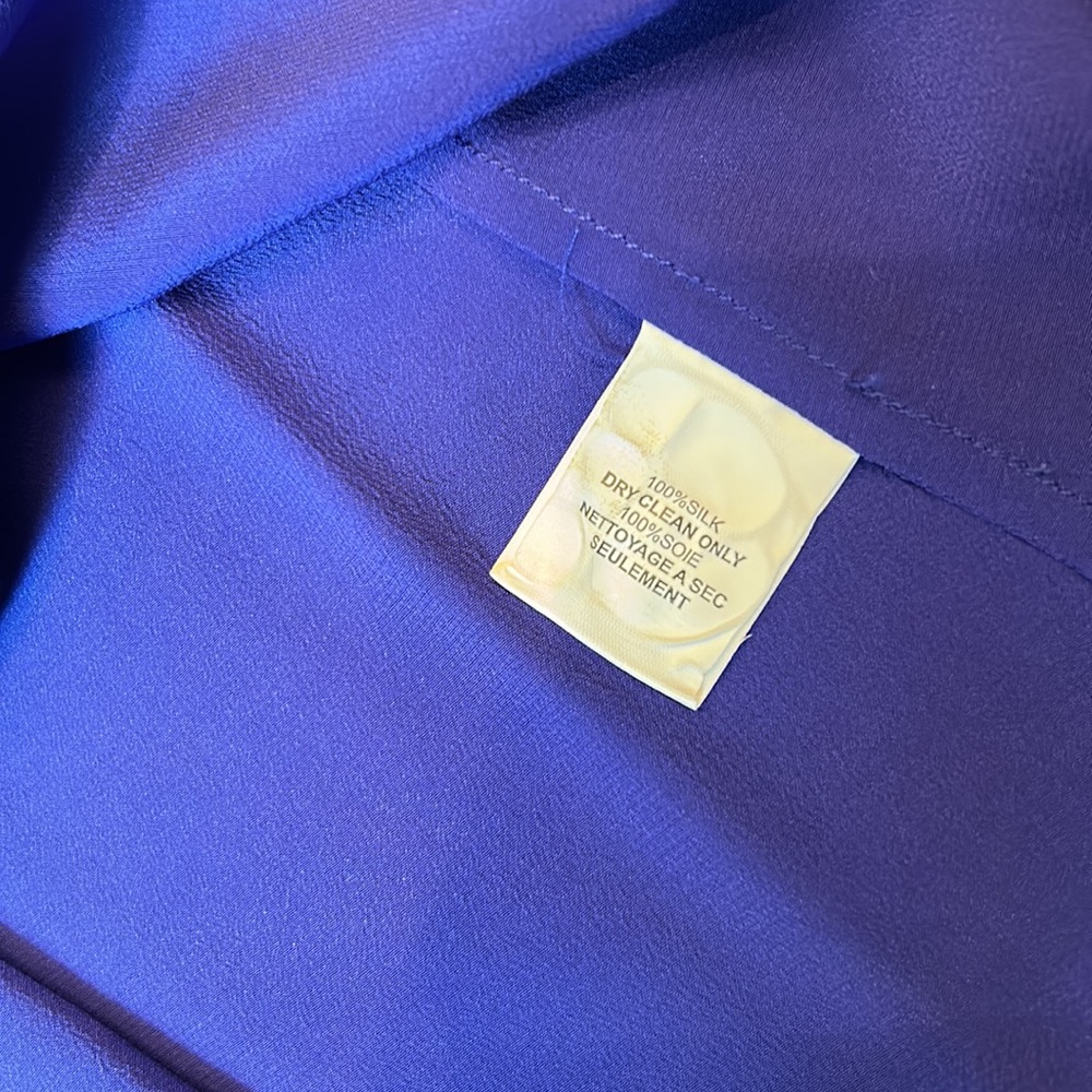 Trina Turk Marojella Blue Razor Back Silk Camisole - Picture 7 of 9